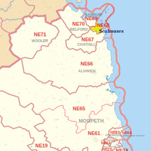 NE68 Map, ​​​​​​​​​​​​​​​​Eyemouth skip hire